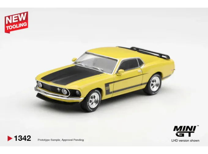 FORD Mustang Boss 302 (1969), bright yellow