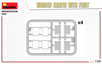 Сборная модель Деревянные ящики с фруктами