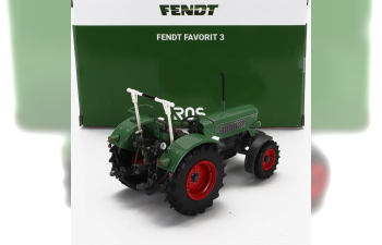 FENDT Favorit 3 4wd Tractor With Rollbar (1964), Green Red