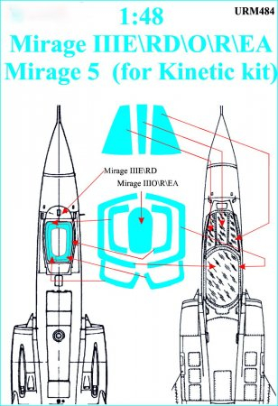 Маска окрасочная Mirage III/5 (Kitty Hawk)