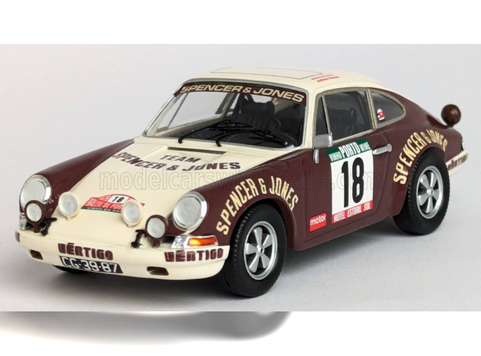 PORSCHE 911s Coupe (night Version) №18 Rally Portugal (1979) Americo Nunes - Antonio Morais, Brown Beige