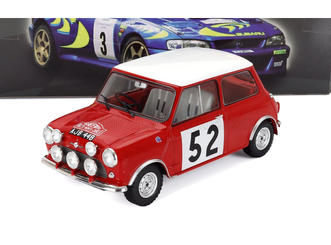 MORRIS Mini Cooper S (night Version) N 52 Winner Rally Montecarlo (1965) Timo Makinen - Paul Easter, Red White