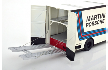 MERCEDES-BENZ O317 Truck Car Transporter Porsche Martini Racing (1968), white blue