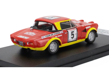 FIAT 124 Abarth (night Version) №5 Rally Tour De Corse (1974) Fulvio Bachelli - Bruno Scabini, Red Yellow