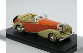 Hispano-Suiza J12 Cabriolet by VanVooren 1934, open roof (orange / beige)