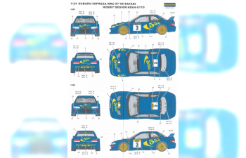 Декаль Subaru Impreza WRC 97-98 Safari