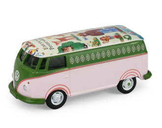 VOLKSWAGEN Type 2 Panel Van Smokey Bear Series - It's Your Forest, Take Care Of It, (1972), pink / green