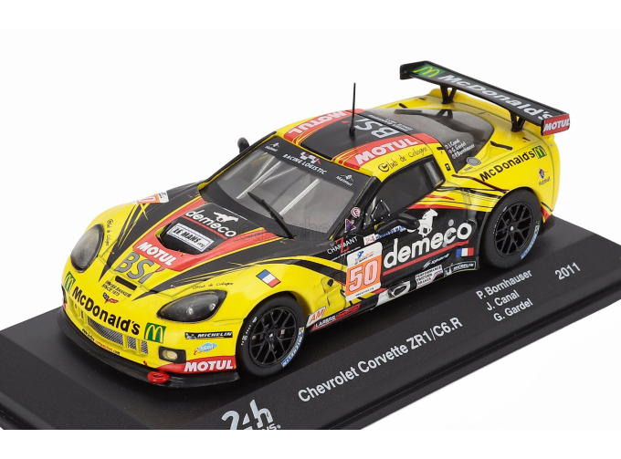CHEVROLET Corvette C6 Zr1 5.5l V8 Coupe Team Larbre Competition N 50 Winner Gte Am Class 24h Le Mans (2011) Patrick Bornhauser - Julien Canal - Gabriele Gardel, Yellow Black