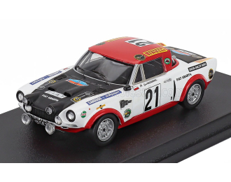 FIAT 124 ABARTH (night version) №21 3rd Rally Sach BALTC (1975) Andrzej Jaroszewicz - Ryszard Zyszkowski, white/red/black