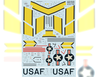 Декаль F-86E Sabre Technical stencils