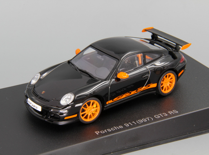 PORSCHE 997 GT3 RS, black with orange stripes