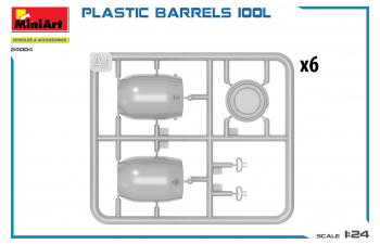 Сборная модель пластиковые бочки 100л / Plastic Barrels Oil, /