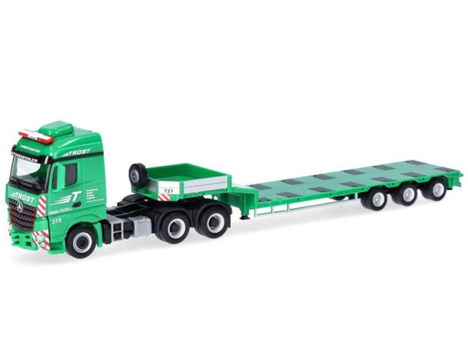 MERCEDES-BENZ Arocs с полуприцепом, зелёный