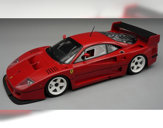 FERRARI F40 Lm Press Version (1996) - White Rims - Con Vetrina - With Showcase, Red