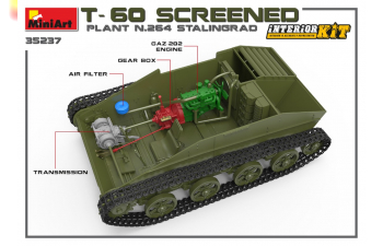 Сборная модель T-60 Экранированный (Сталинградский Тракторный Завод №264) С Интерьером