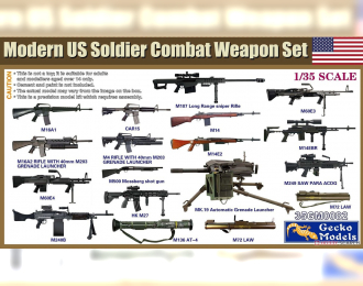 Сборная модель Современный набор боевого оружия американского солдата / Modern US Soldier Combat Weapon Set 