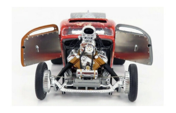 Blown Altered Coupe (1934), rusted steel red