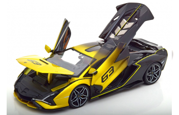 LAMBORGHINI Sian FKP37 (2021), gelbmetallic/schwarz