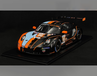PORSCHE 911 991-2 Rsr-19 4.2l Team Gr Racing Gulf №86 24h Le Mans (2023) Ben Barker - Riccardo Pera - Michael Wainwright, Orange Light Blue Black