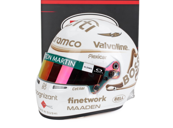 BELL HELMET Casco Helmet F1 Fernando Alonso Team Aston Martin Aramco Cognizant №14 China Gp (2025), White