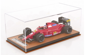 FERRARI F1 642 №28 British Gp With Rain Tires (with Pilot Figure) (1991) Jean Alesi, Red Black