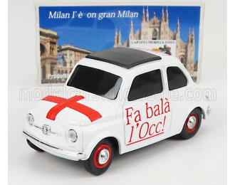 FIAT 500 (1965) - DETTI MILANESI - FA BALA LOCC ! - CIULA ! - VA A CIAPA I RATT !, WHITE RED