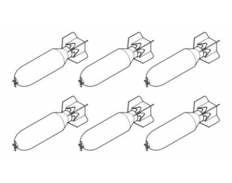 Набор дополнений WWII US General Purpose M43 HE Bombs 500 lb (6 pcs)