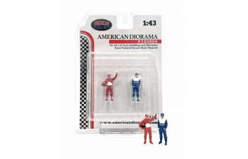 FIGURES SET 2X MAN RACING LEGEND 90s, RED BLUE