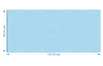 Декаль Радиальные клепочные ряды (размер клепки 0.20 mm, интервал 0.8 mm, масштаб 1/32), черные