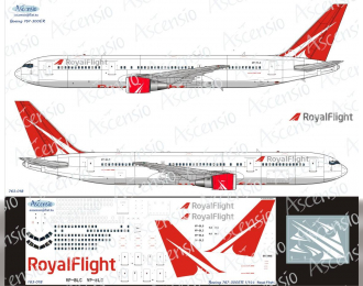 Декаль на самолет боенг 767-300 (Royal Flight)