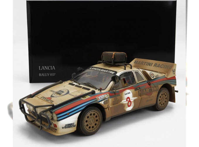 LANCIA 037 Martini (night Version) №8 Rally Safari Nenya (dirty Version) (1985) A.Bettega - M.Perissinot, White Blue Red