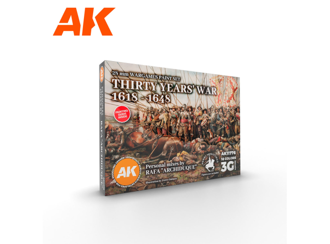 Набор акриловых красок "Фирменный набор – RAFA “ARCHIDUQUE” – Тридцатилетняя война 1618-1648 годов 28 мм Wargame"
