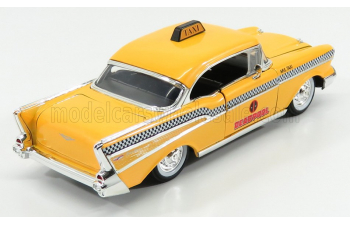 CHEVROLET Bel Air Taxi Deadpool With Figure (2016), Yellow Red