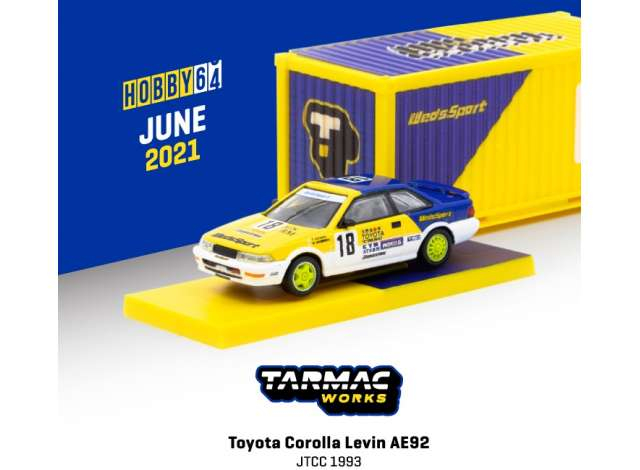 Toyota Corolla Levin AE92, yellow/blue