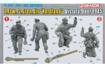 Сборная модель Солдаты 11.Frw.Pz.Gren.Div "Nordland" Vistula-Order 1945