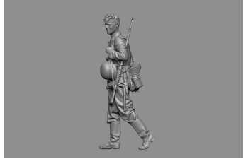 Фигурка Немецкий солдат с ружьём (под покраску)