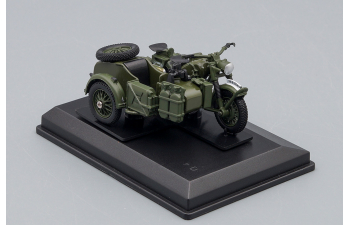 BMW R75 motorcycle with sidecar, dark green