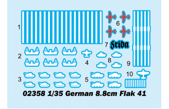 Сборная модель 88-мм зенитная пушка FlaK 41