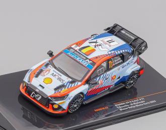 HYUNDAI I20 N Rally1 Team Shell Mobis Wrt №11 Winner Rally Montecarlo (2024) Thierry Neuville - Martijn Wydaeghe, 2 Tone Blue Red