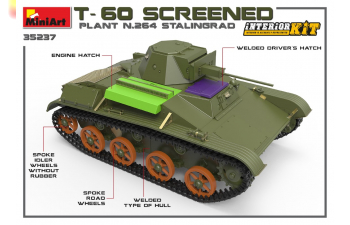 Сборная модель T-60 Экранированный (Сталинградский Тракторный Завод №264) С Интерьером