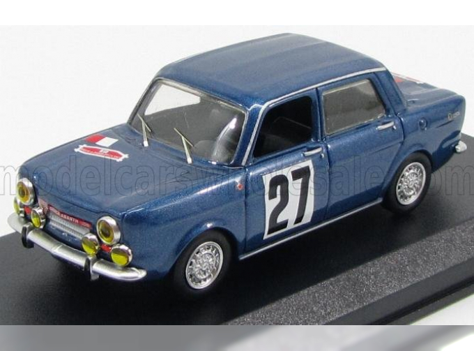 SIMCA Abarth 1150 4-door N 27 Rally De Franche-comte' 1967, Blue