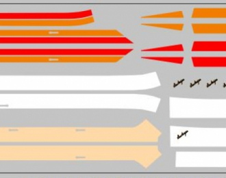 Набор декалей РАФ Полосы (вариант 3) (200х70)