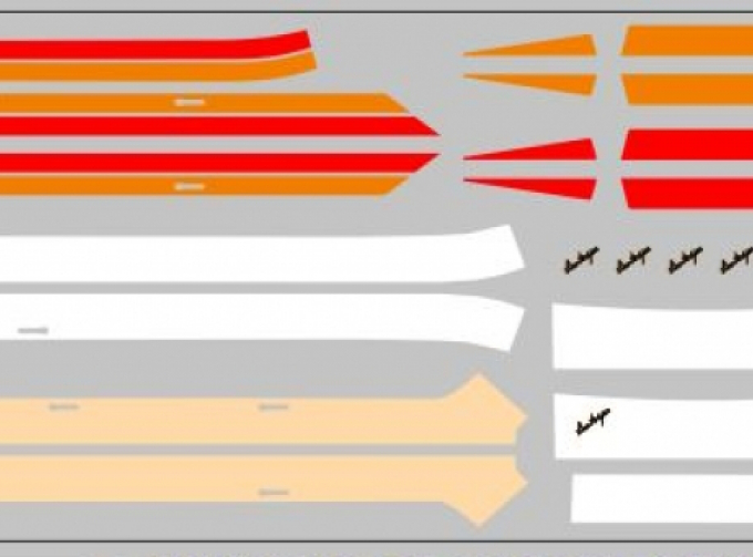 Набор декалей РАФ Полосы (вариант 3) (200х70)