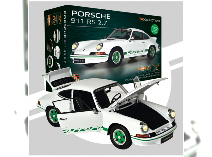 Сборная модель Porsche 911 RS 2.7 White/Green