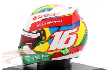 MINI HELMET C. Leclerc Scuderia FERRARI i #16 4th Brazil GP Formula 1 (2022)
