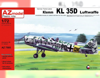 Сборная модель Самолет German Trainer plane Klemm KL 35D