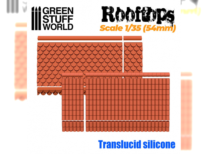 Силиконовые формы - Крыши (54 мм) / Silicone Molds - Rooftops (54mm)