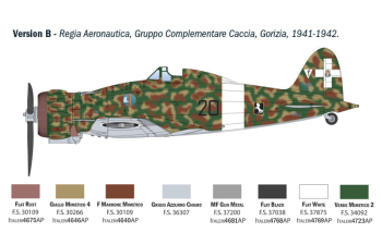 Сборная модель MACCHI Mc.202 Saetta Airplane Military 1943