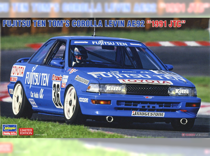 Сборная модель TOYOTA Corolla Levin Ae92 Team Fujitsu Ten N36 Jtc Season 1991 H.Hogawa