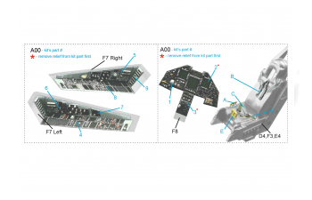 3D Декаль интерьера кабины F-117A (Hasegawa)